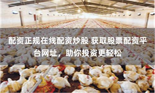 配资正规在线配资炒股 获取股票配资平台网址，助你投资更轻松